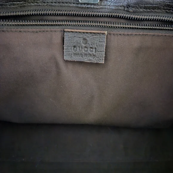 Gucci Beige/Brown Canvas Tote 15x9in - Picture 15 of 16